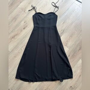 Aqua Black Spaghetti Strap Sweetheart Sundress
